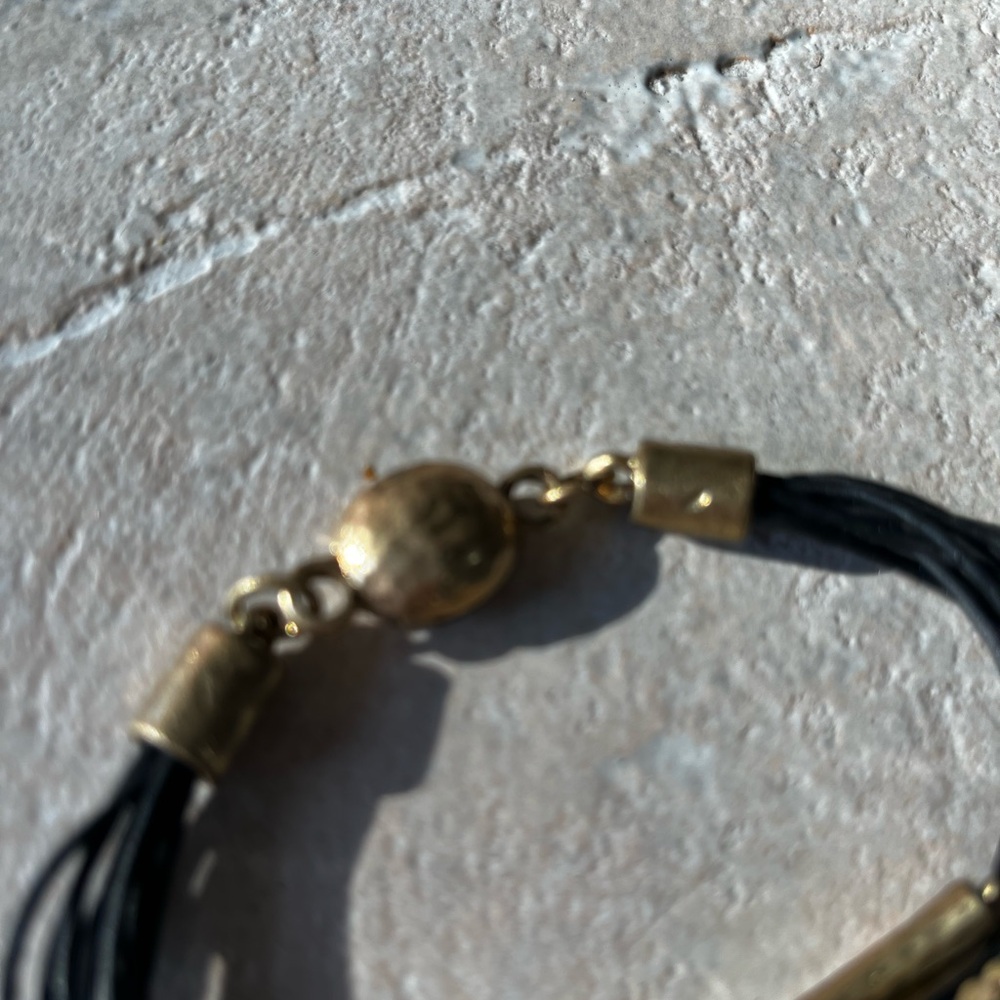 Chico's Black and Gold Multi-Strand Bracelet - Picture 3 of 5
